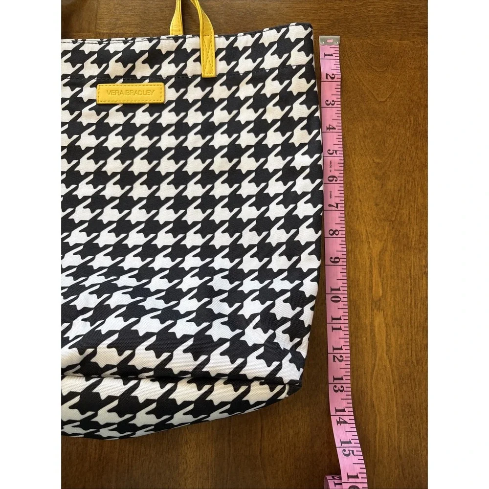 Vera‎ Bradley Hello Yellow Houndstooth Tote Bag Medium Sized